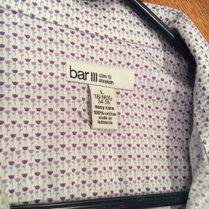 Men’s dress shirt with purple tulips